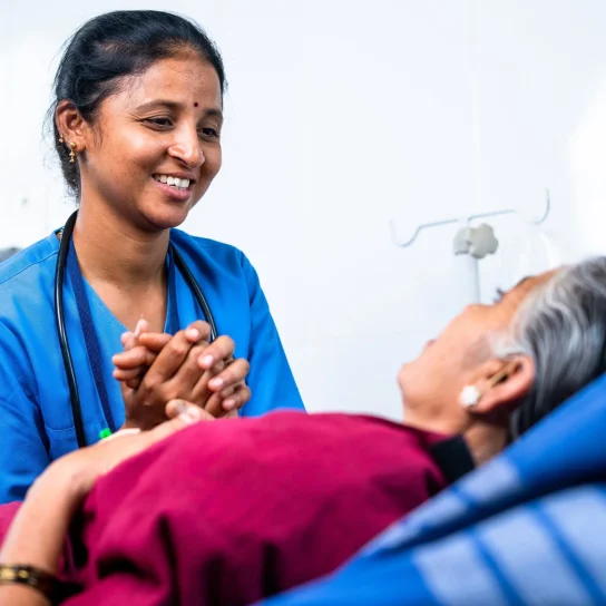 A Religous Visit Helps Someone Who's Bedridden Feel Less Alone.