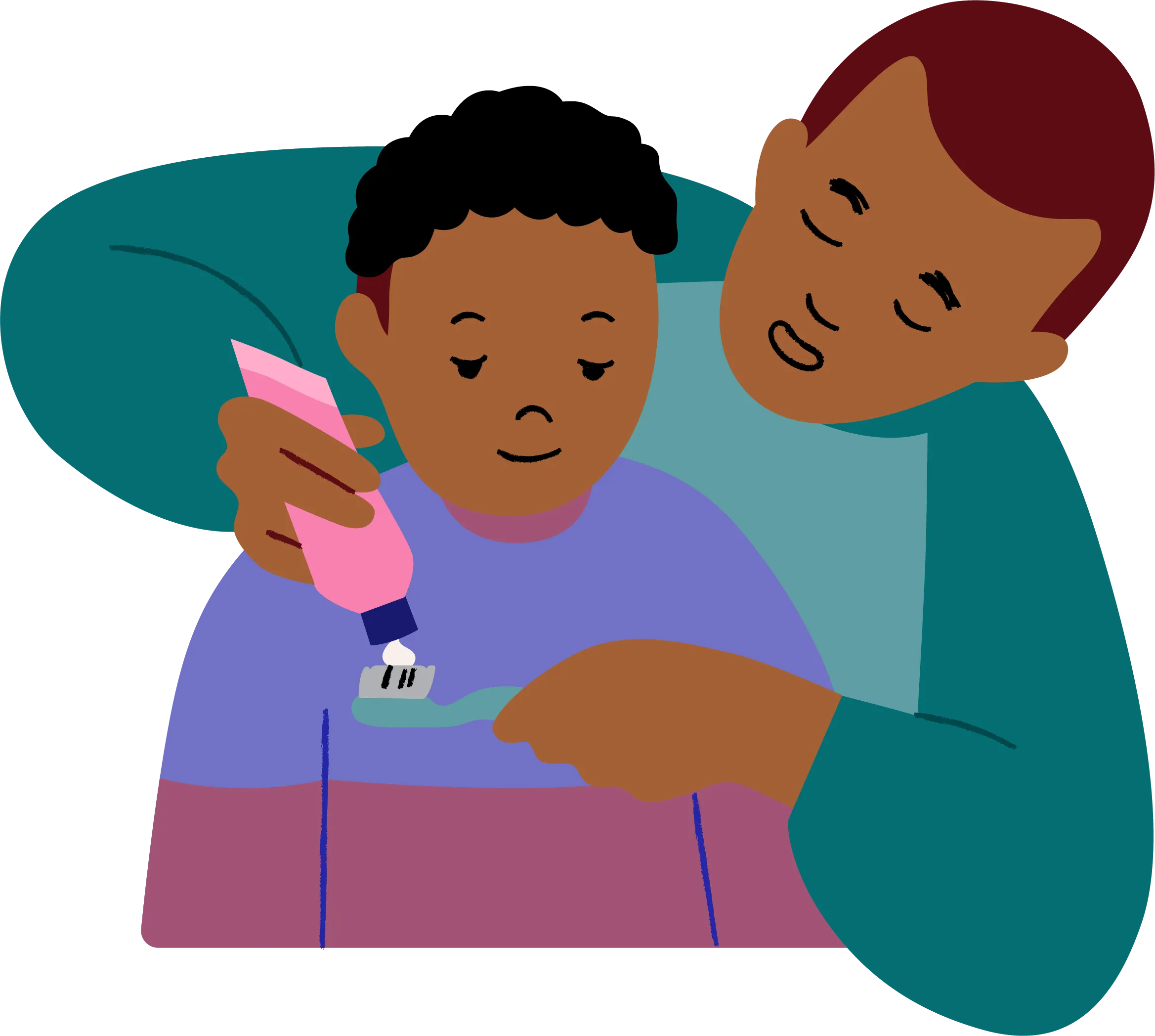 Parent-helping-with-brushing Parent-helping-with-brushing